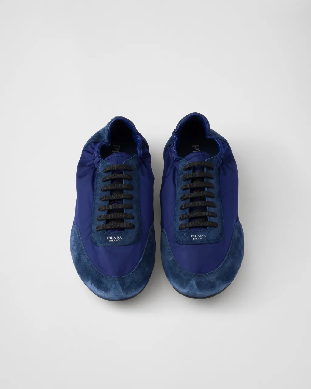 Collapse Re-Nylon And Suede Elasticized Sneakers