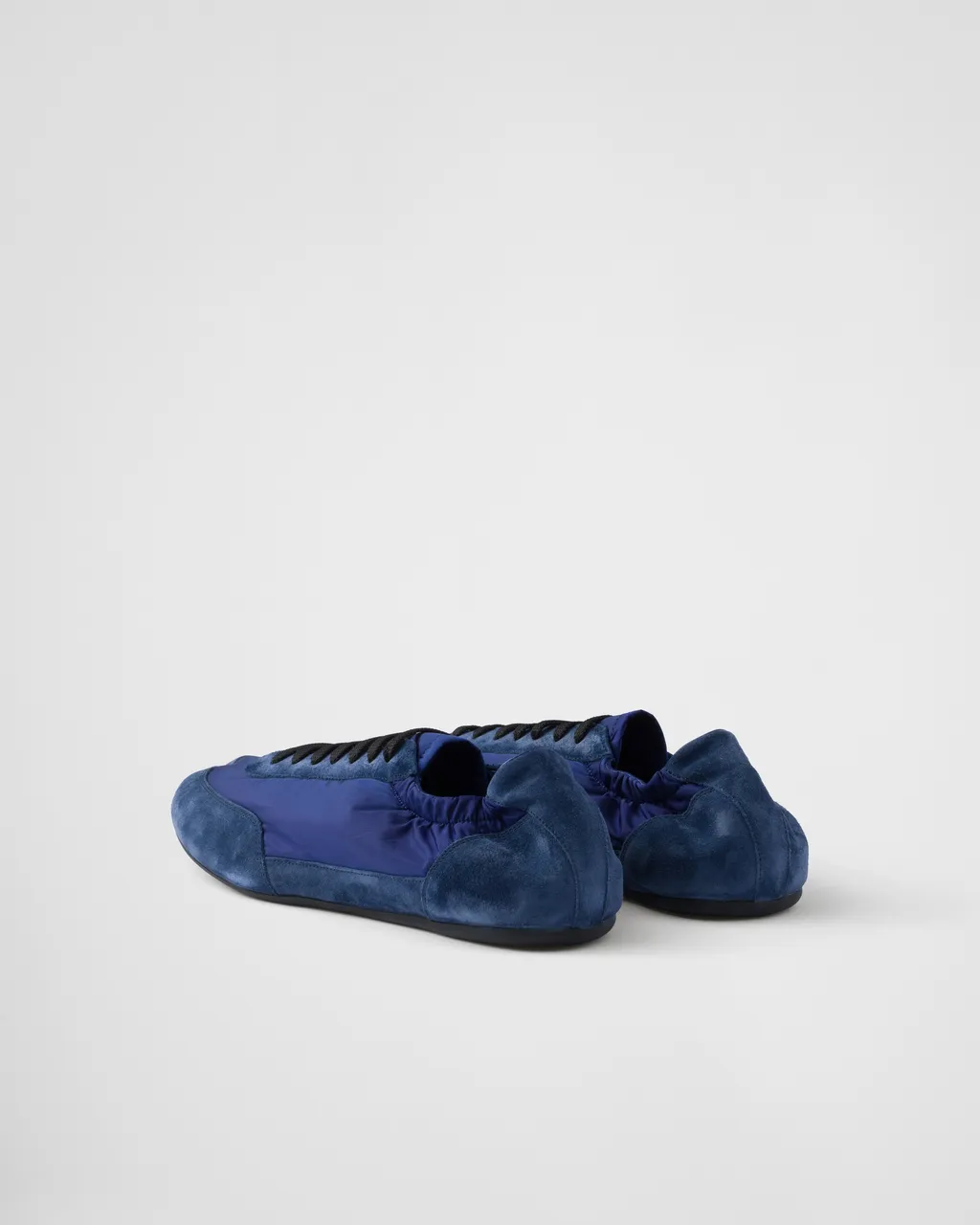 Collapse Re-Nylon And Suede Elasticized Sneakers