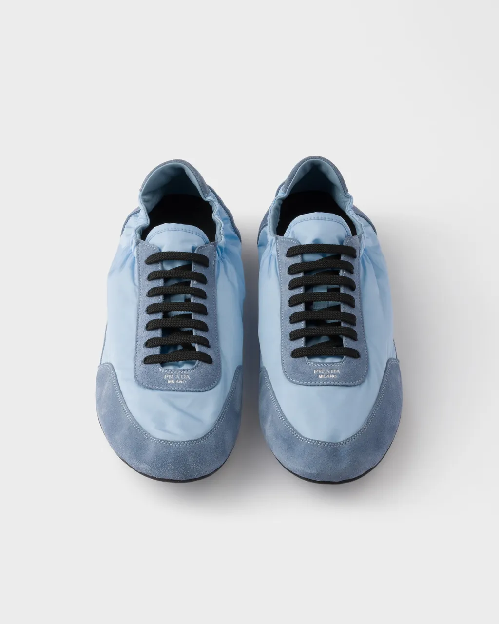 Collapse Re-Nylon And Suede Elasticized Sneakers