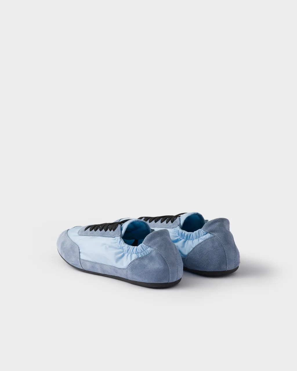 Collapse Re-Nylon And Suede Elasticized Sneakers
