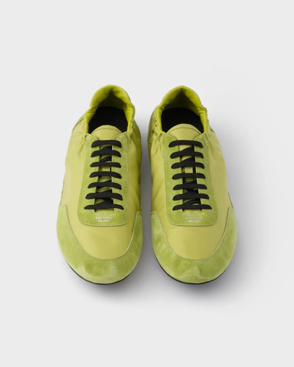 Collapse Re-Nylon And Suede Elasticized Sneakers