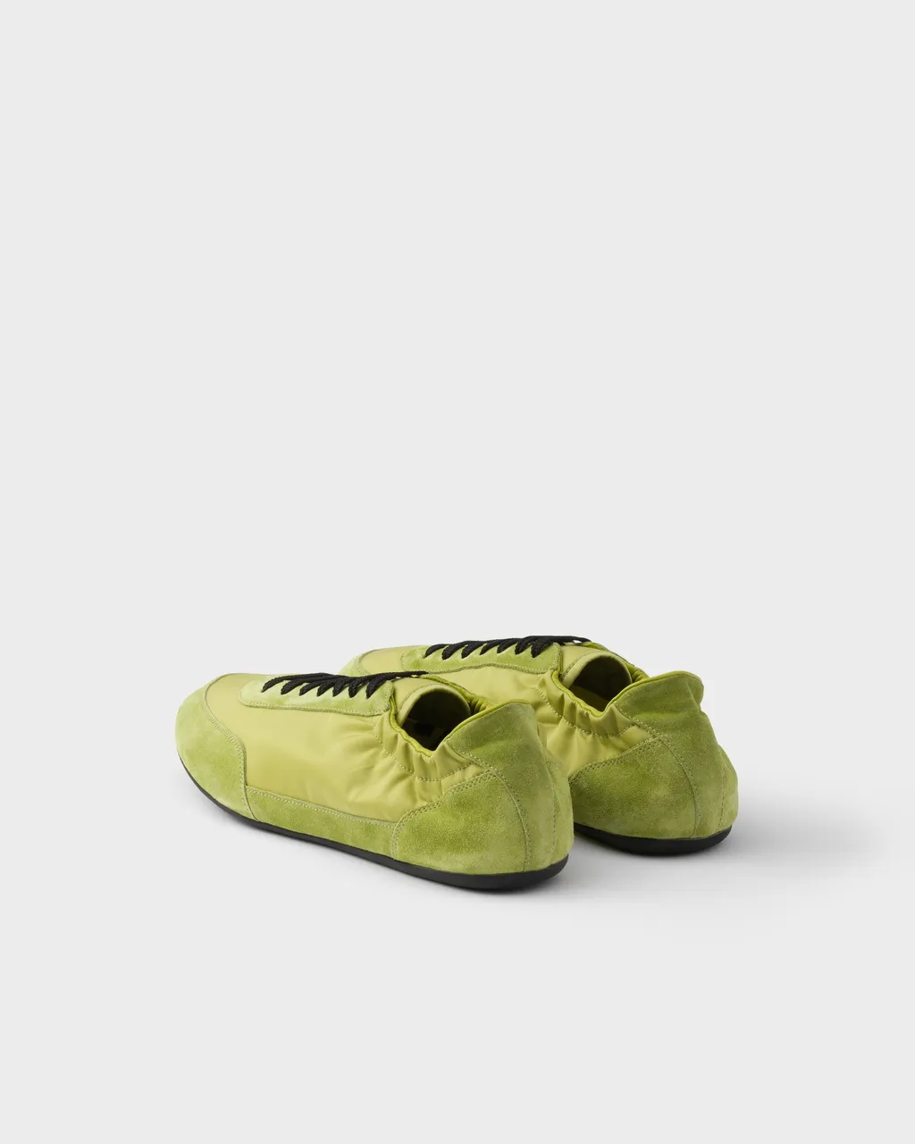 Collapse Re-Nylon And Suede Elasticized Sneakers