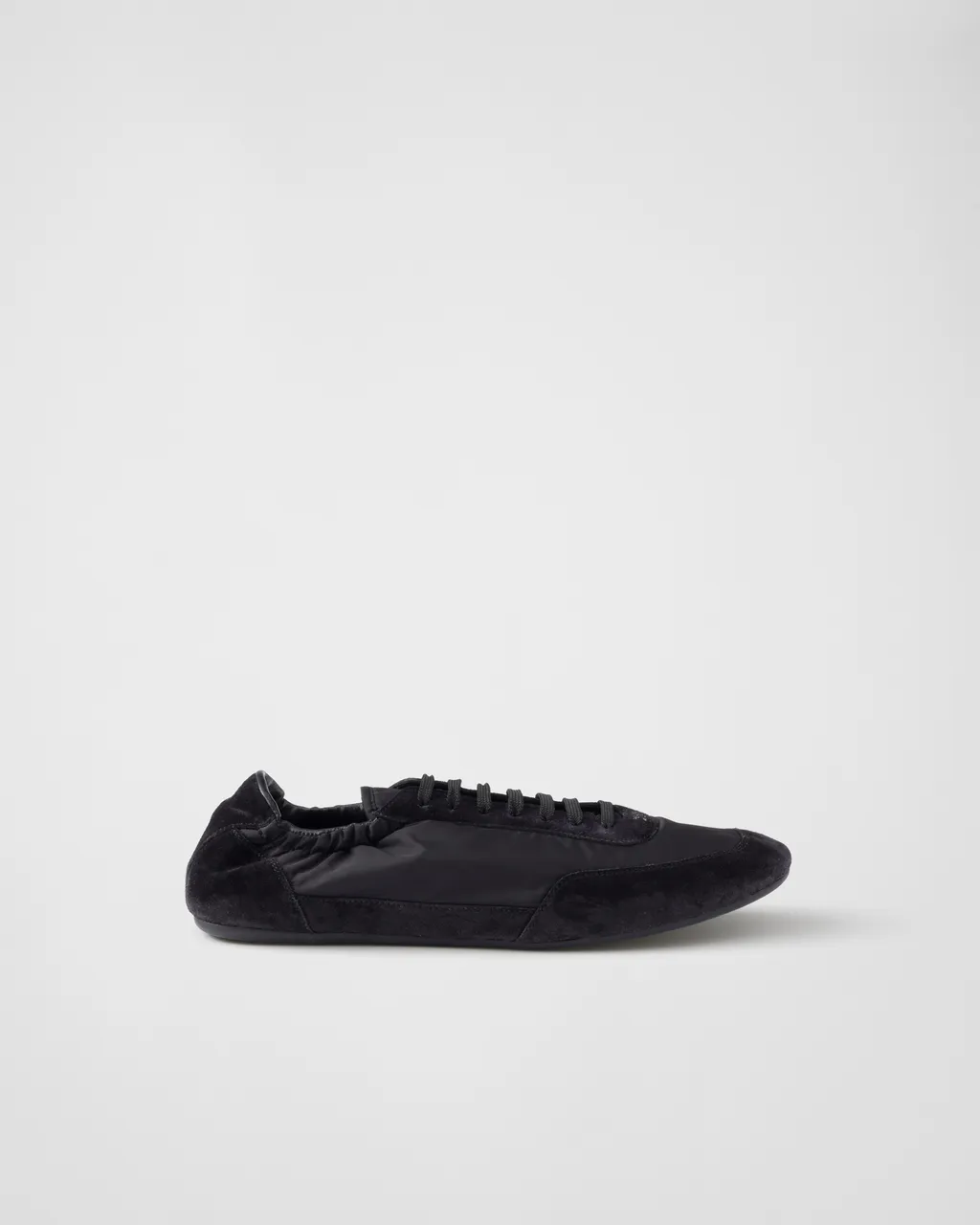 Collapse Re-Nylon And Suede Elasticized Sneakers