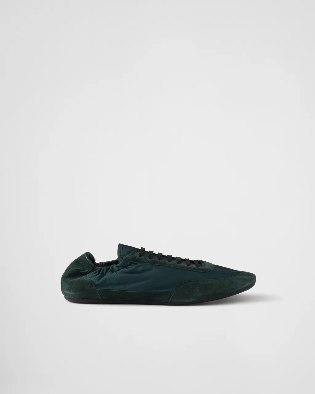 Collapse Re-Nylon And Suede Elasticized Sneakers