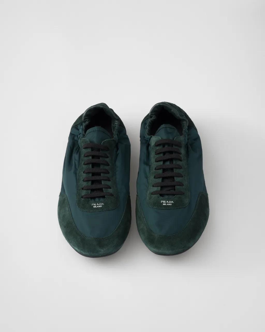 Collapse Re-Nylon And Suede Elasticized Sneakers