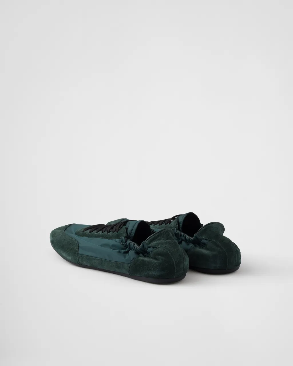 Collapse Re-Nylon And Suede Elasticized Sneakers