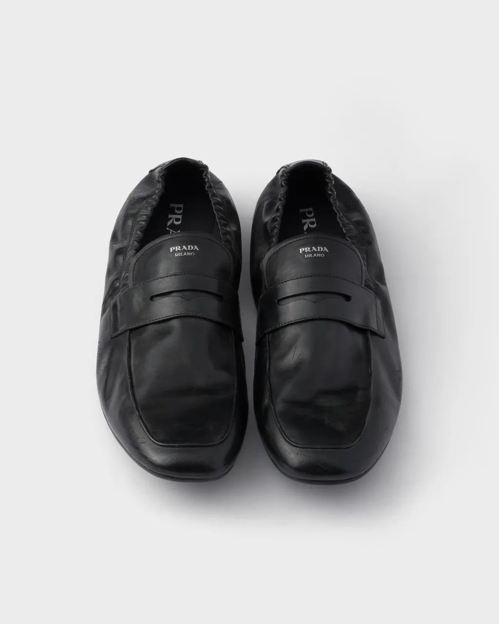 Shuffle Antiqued Leather Loafers