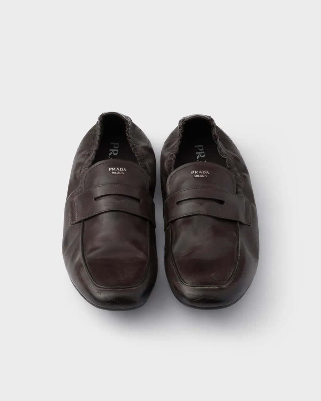 Shuffle Antiqued Leather Loafers