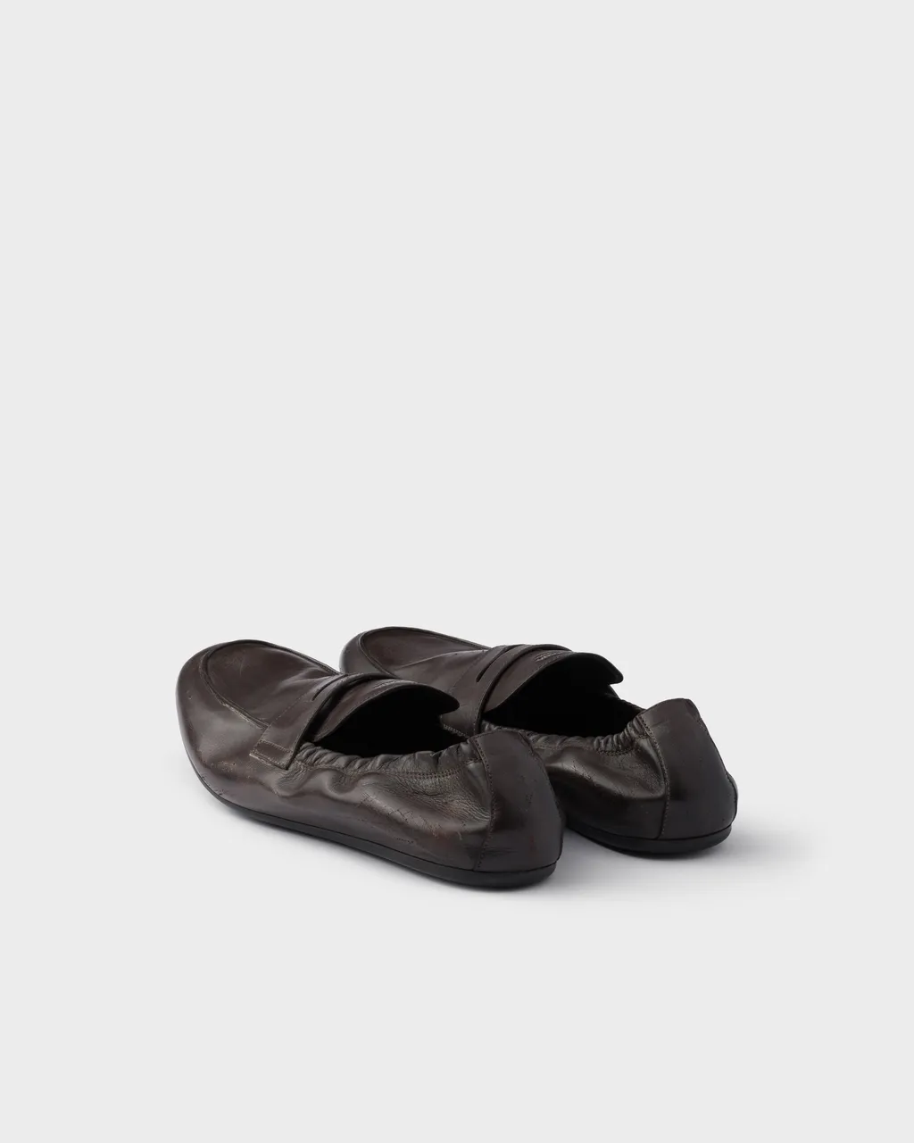 Shuffle Antiqued Leather Loafers