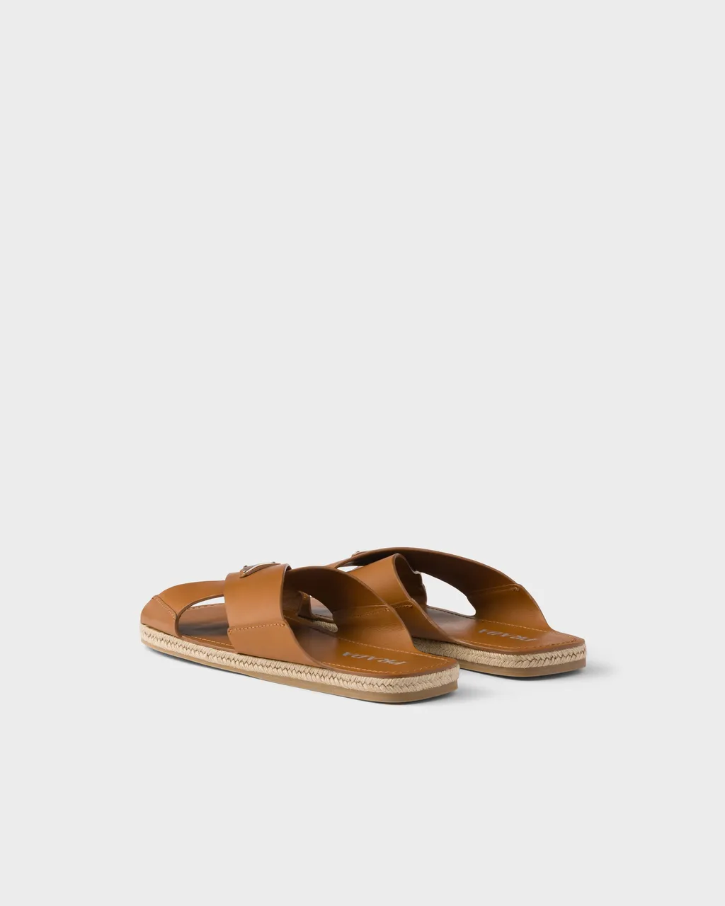 Crisscross Leather Slides