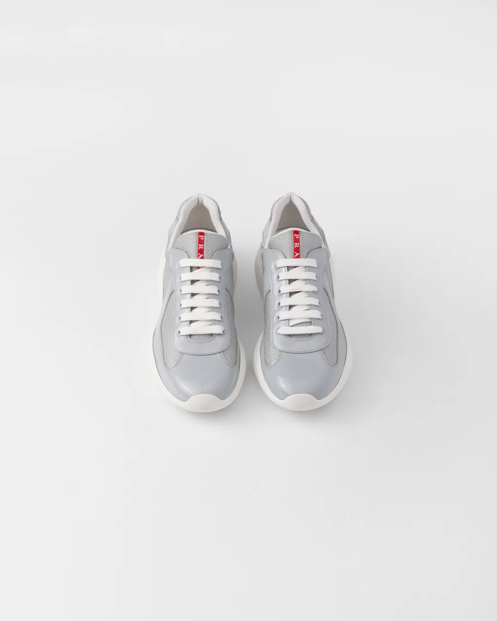 Patent Leather And Technical Fabric Prada America's Cup Sneakers