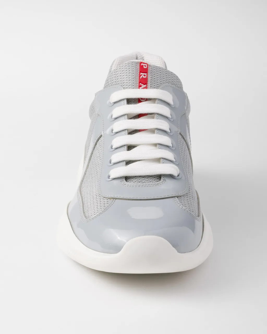 Patent Leather And Technical Fabric Prada America's Cup Sneakers