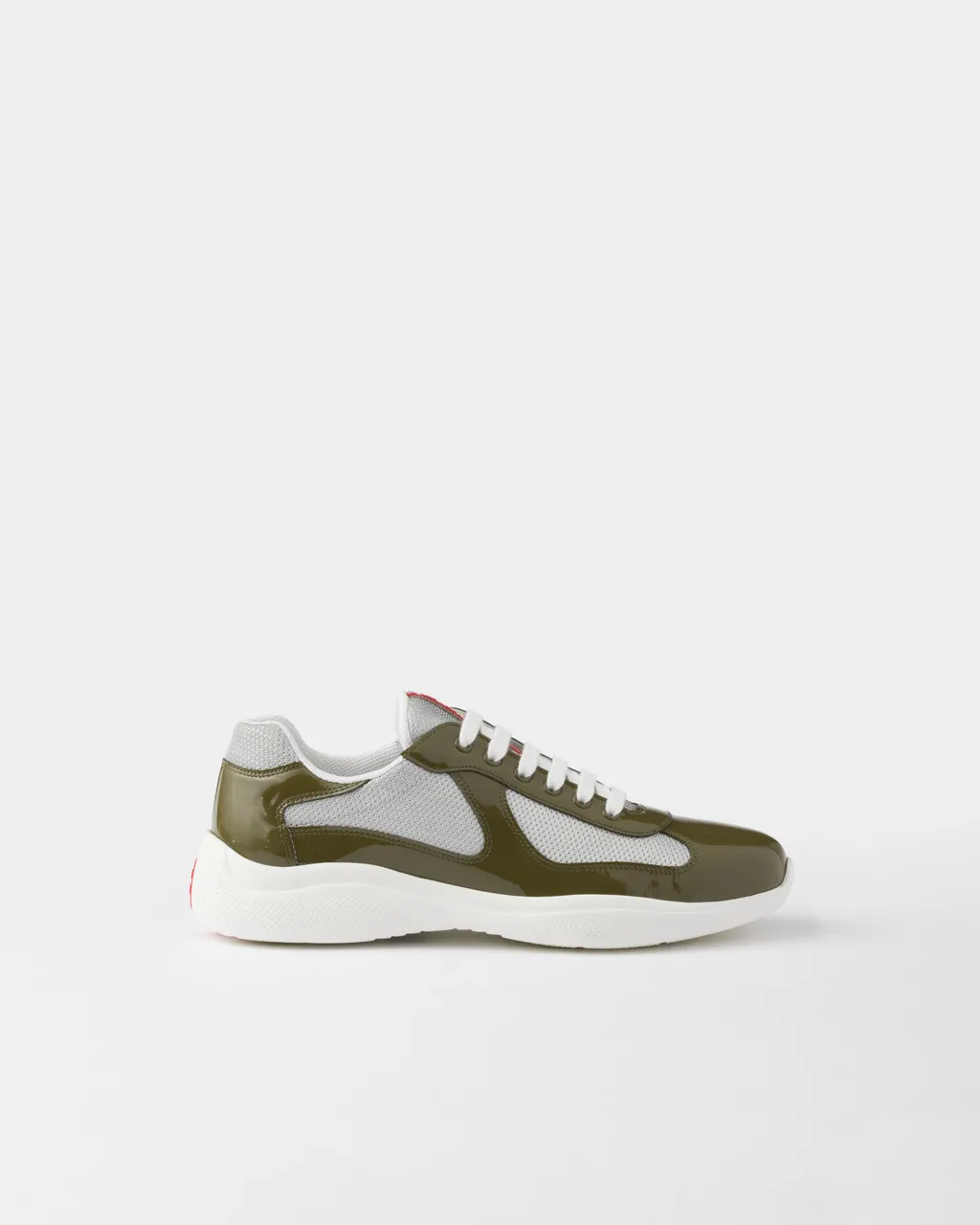 Patent Leather And Technical Fabric Prada America's Cup Sneakers