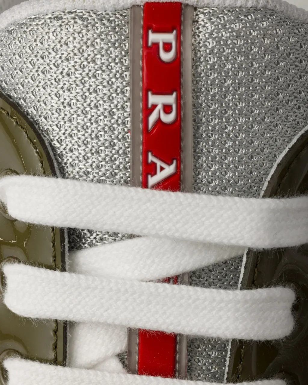 Patent Leather And Technical Fabric Prada America's Cup Sneakers