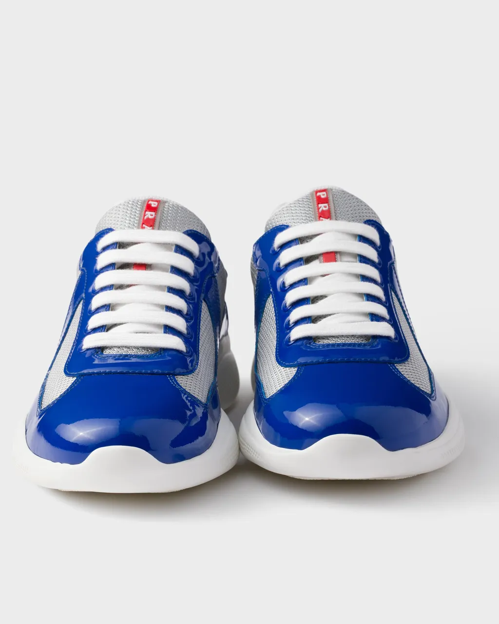 Patent Leather And Technical Fabric Prada America's Cup Sneakers