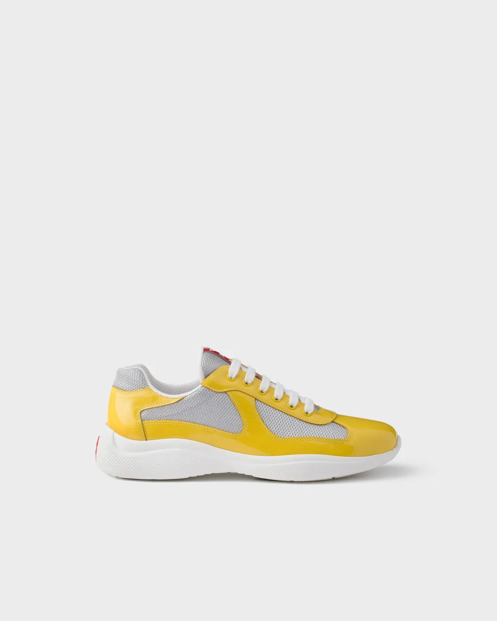 Patent Leather And Technical Fabric Prada America's Cup Sneakers