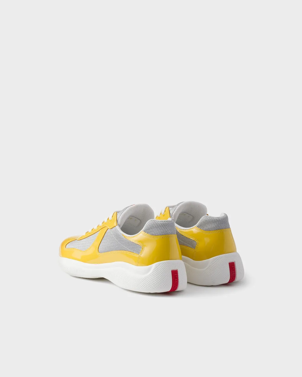 Patent Leather And Technical Fabric Prada America's Cup Sneakers