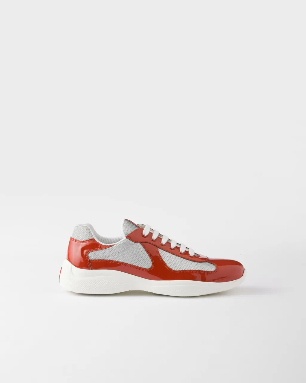 Patent Leather And Technical Fabric Prada America's Cup Sneakers
