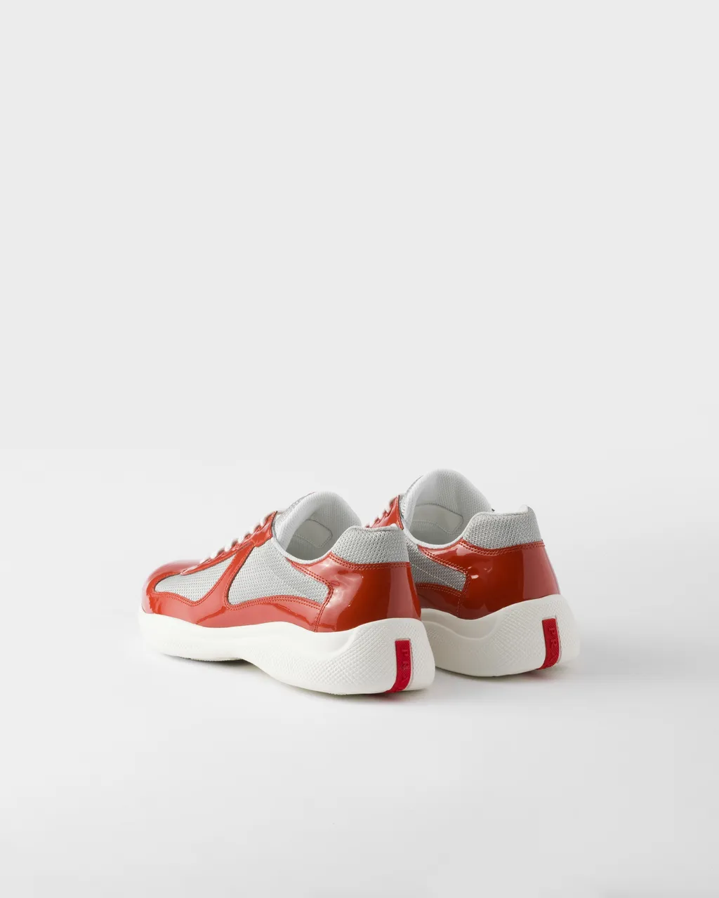 Patent Leather And Technical Fabric Prada America's Cup Sneakers