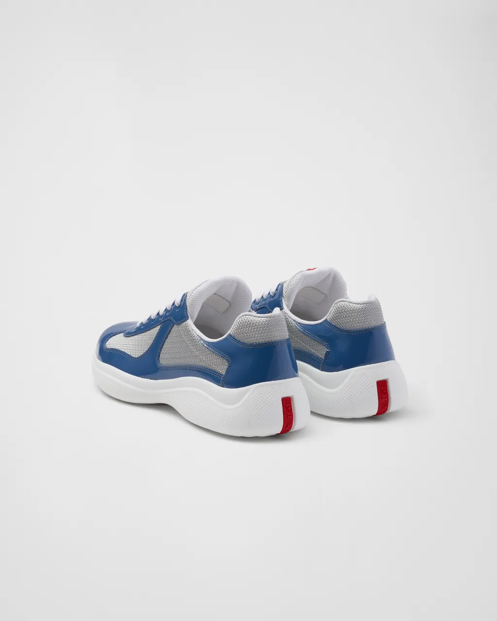 Patent Leather And Technical Fabric Prada America's Cup Sneakers