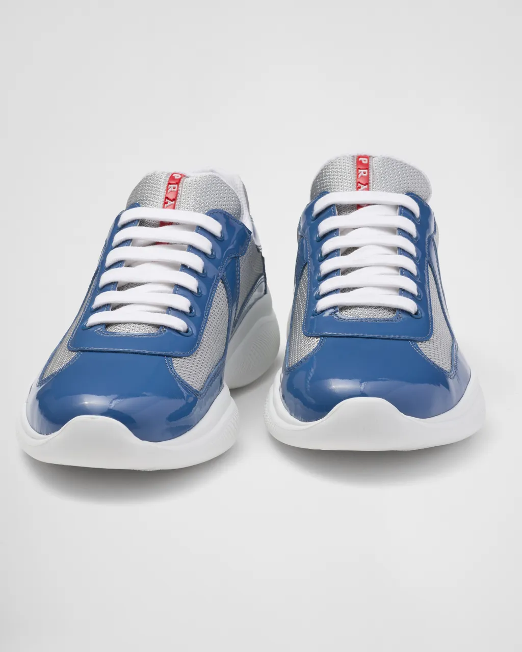 Patent Leather And Technical Fabric Prada America's Cup Sneakers