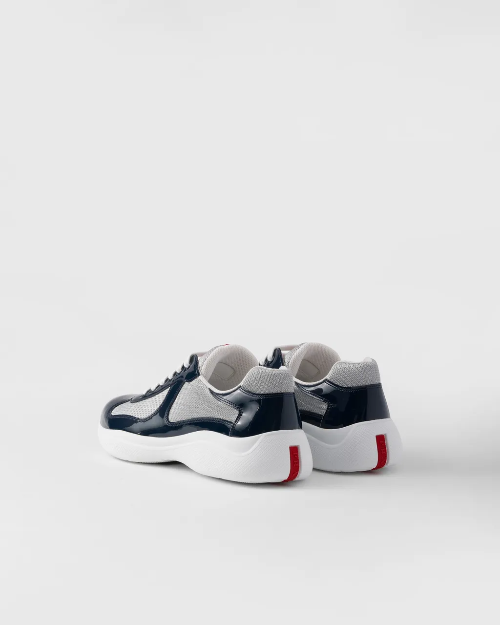Patent Leather And Technical Fabric Prada America's Cup Sneakers