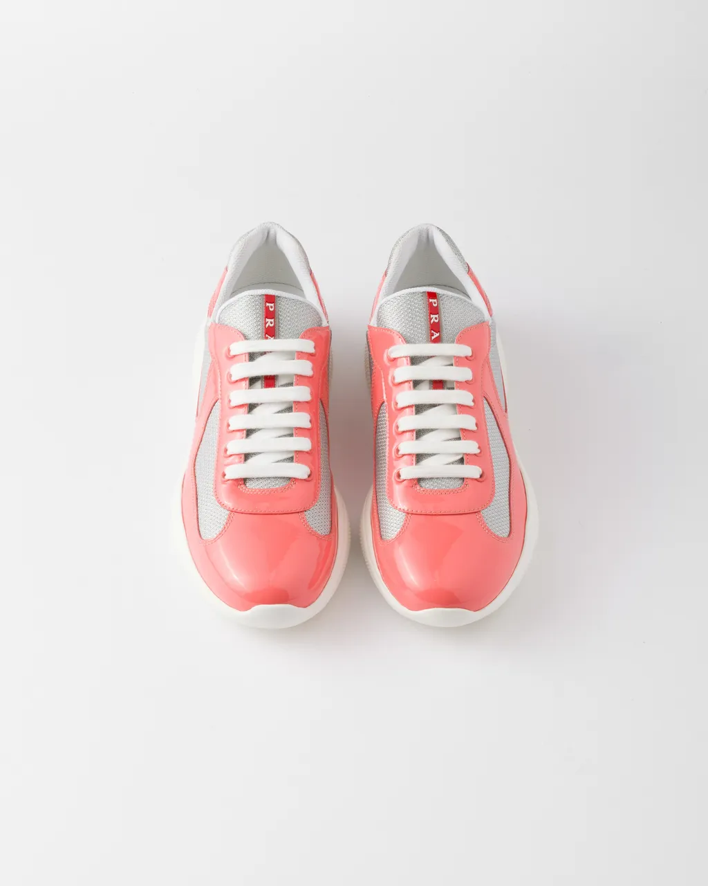 Patent Leather And Technical Fabric Prada America's Cup Sneakers