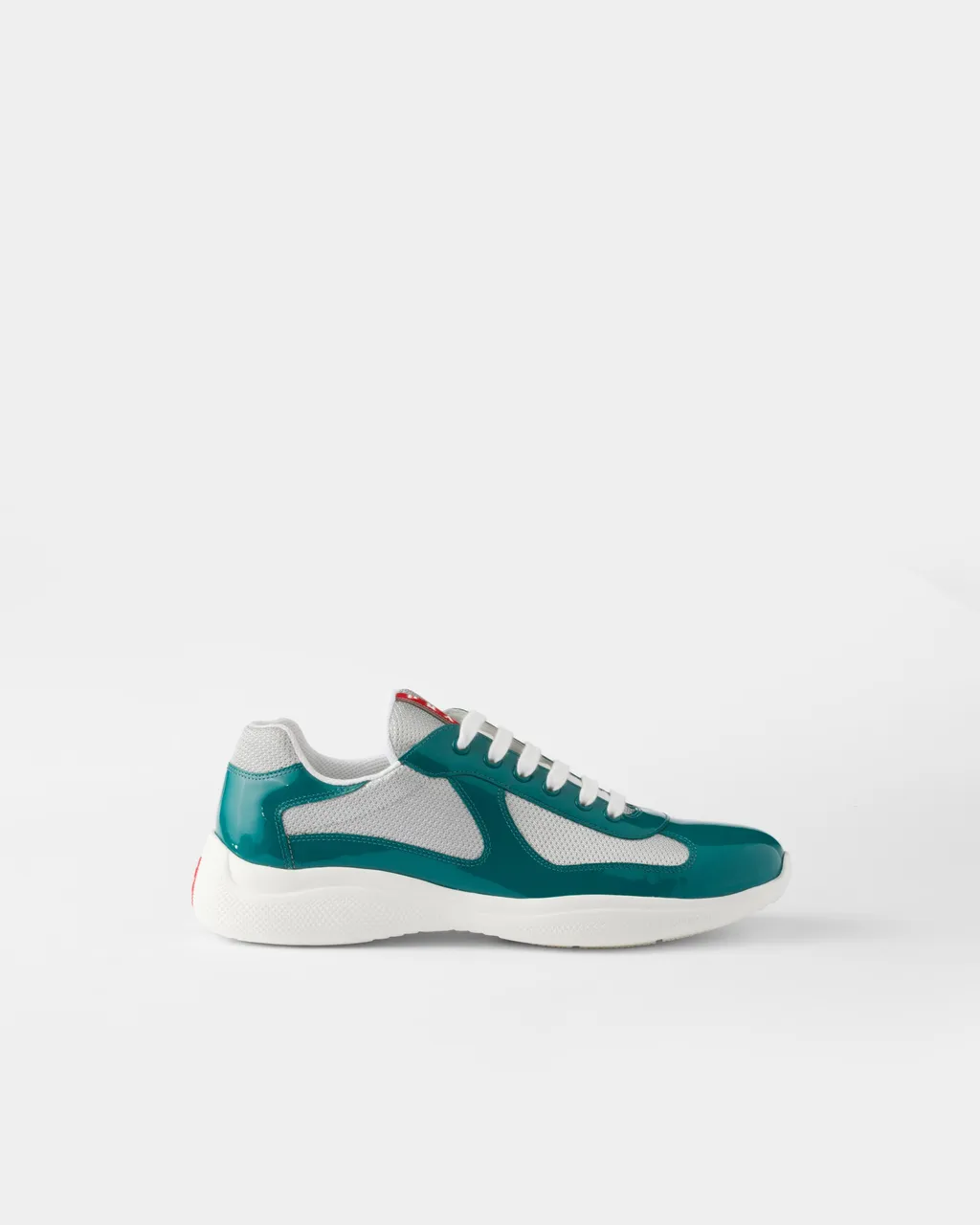 Patent Leather And Technical Fabric Prada America's Cup Sneakers