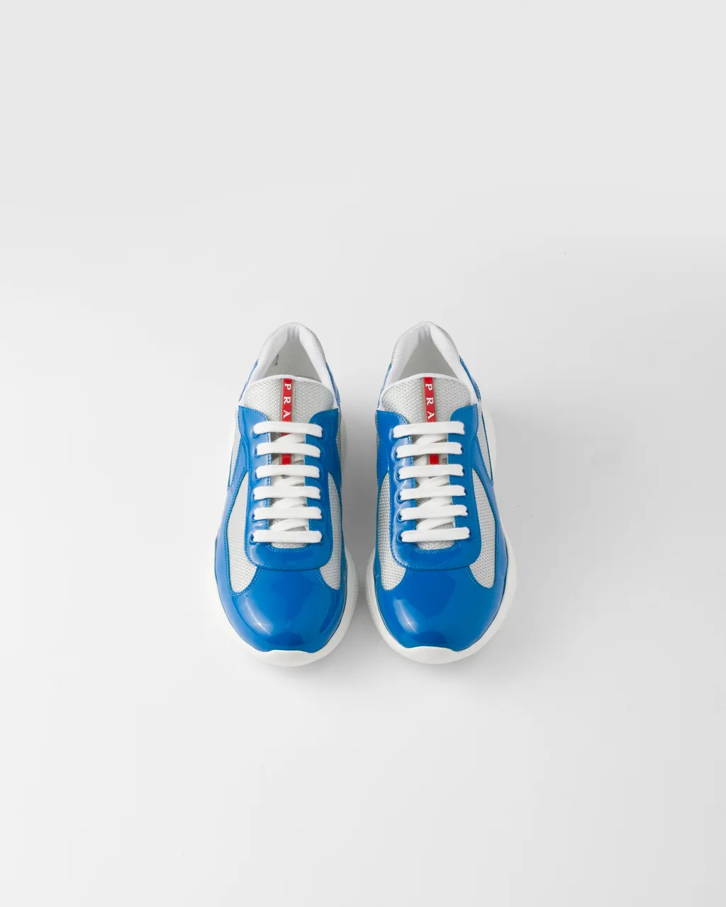 Patent Leather And Technical Fabric Prada America's Cup Sneakers