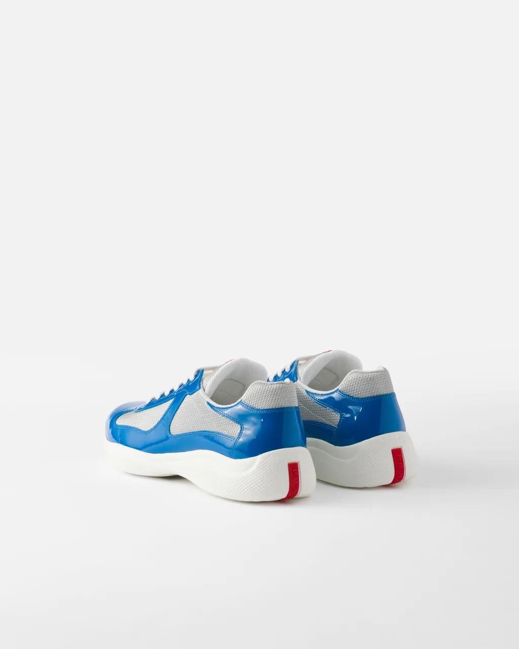 Patent Leather And Technical Fabric Prada America's Cup Sneakers