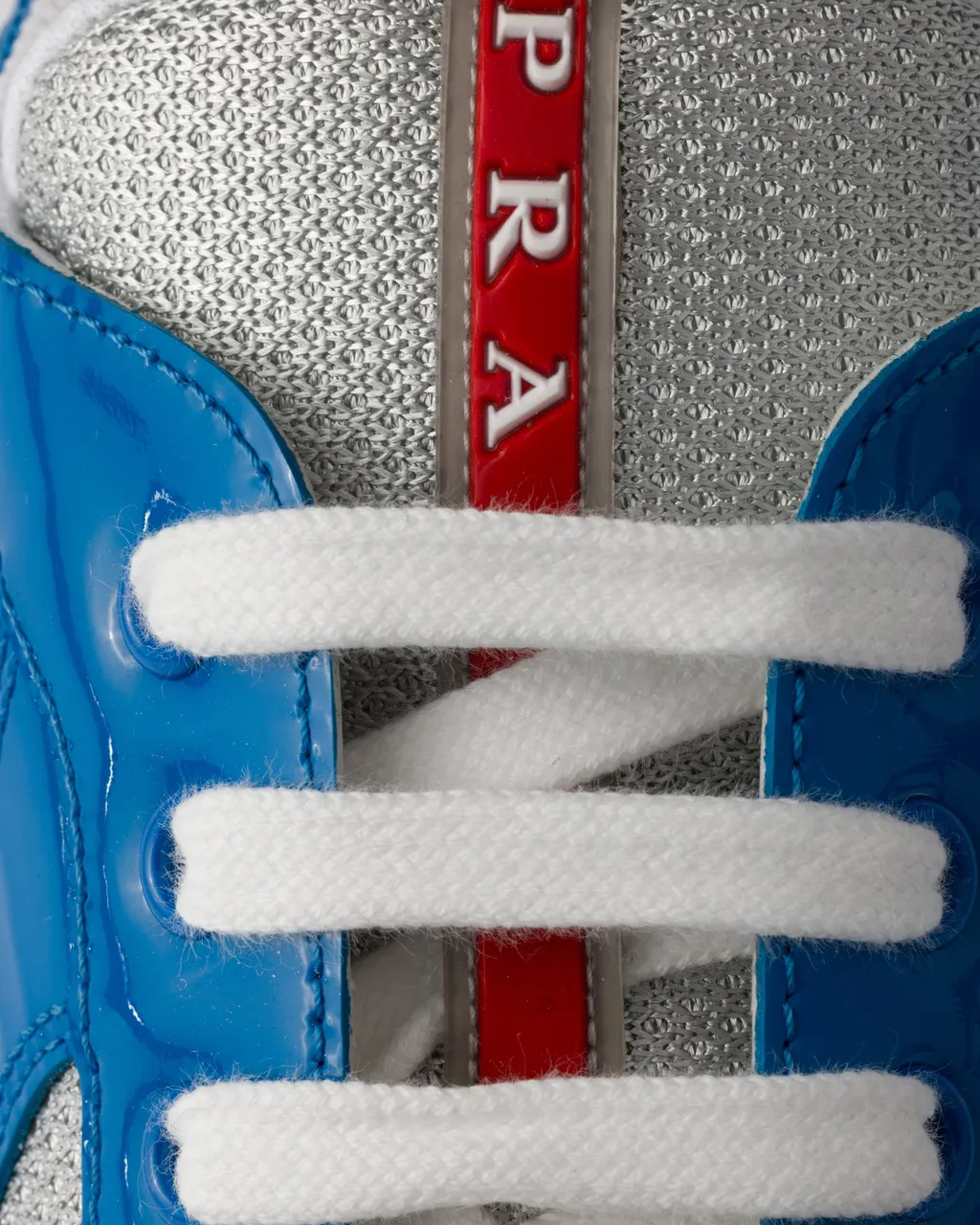 Patent Leather And Technical Fabric Prada America's Cup Sneakers