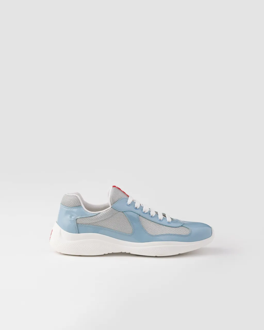 Patent Leather And Technical Fabric Prada America's Cup Sneakers