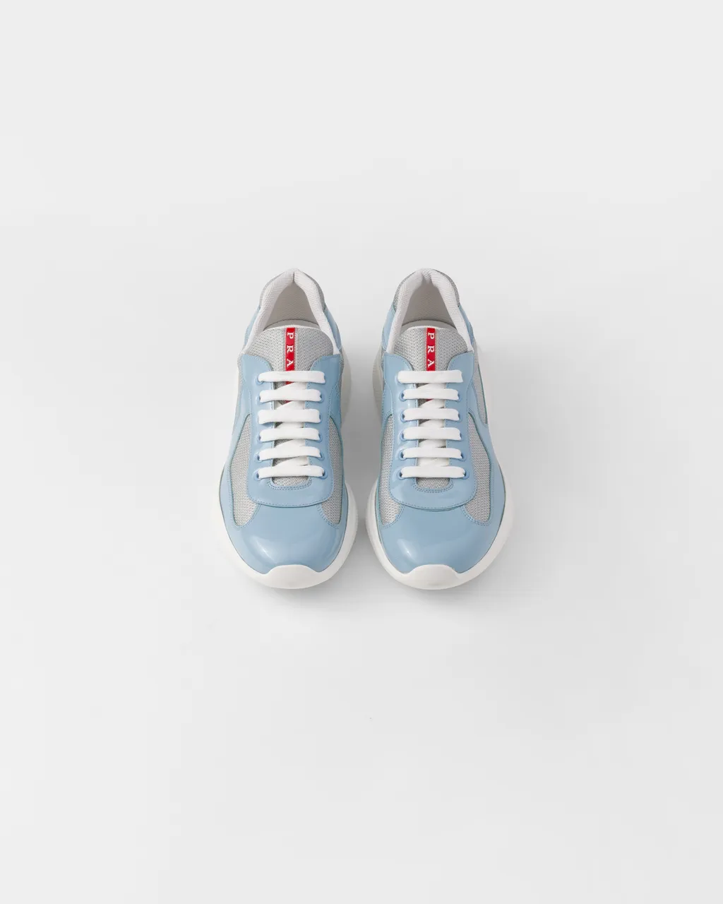 Patent Leather And Technical Fabric Prada America's Cup Sneakers