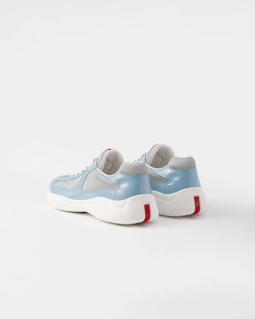 Patent Leather And Technical Fabric Prada America's Cup Sneakers