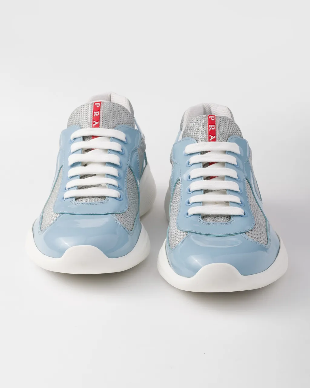 Patent Leather And Technical Fabric Prada America's Cup Sneakers