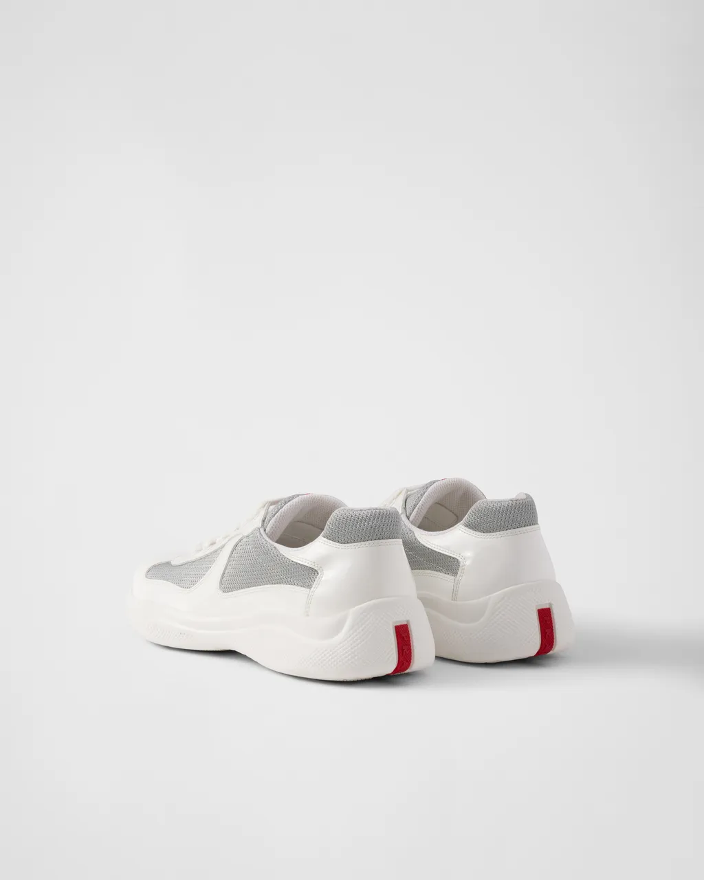 Patent Leather And Technical Fabric Prada America's Cup Sneakers