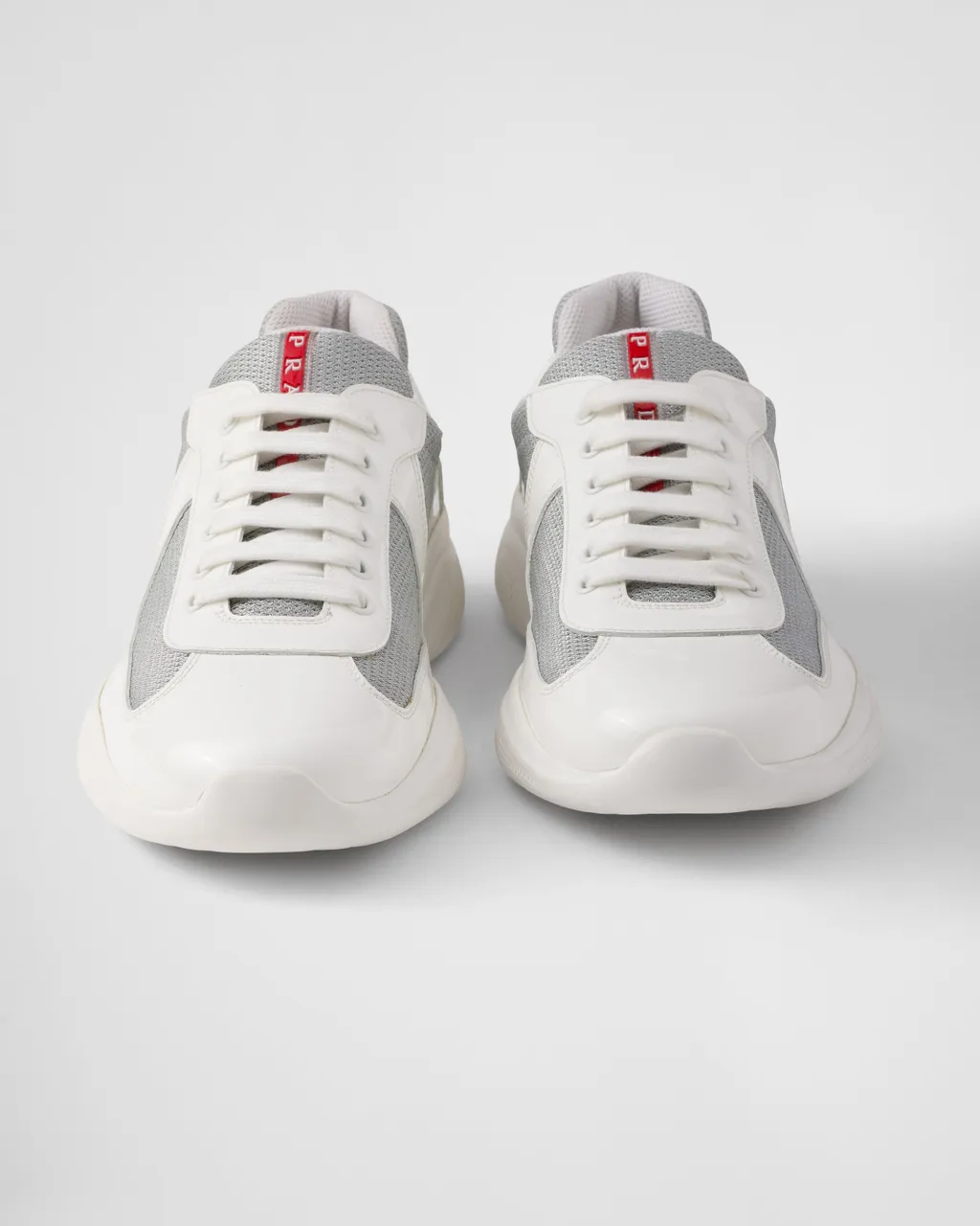 Patent Leather And Technical Fabric Prada America's Cup Sneakers