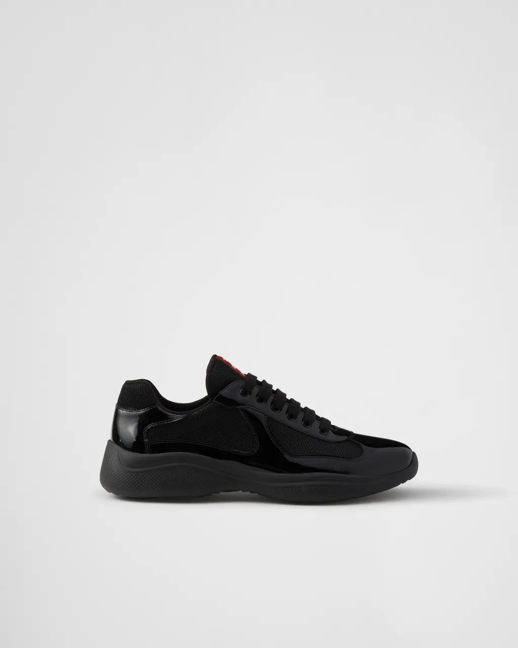 Patent Leather And Technical Fabric Prada America's Cup Sneakers