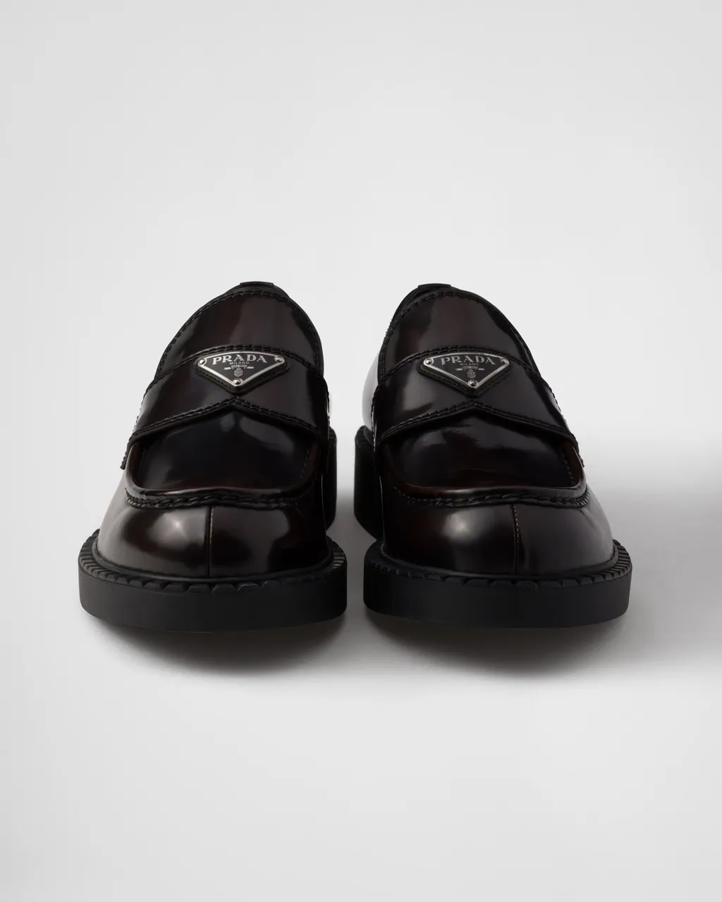 Chocolate Brushed Leather Loafers