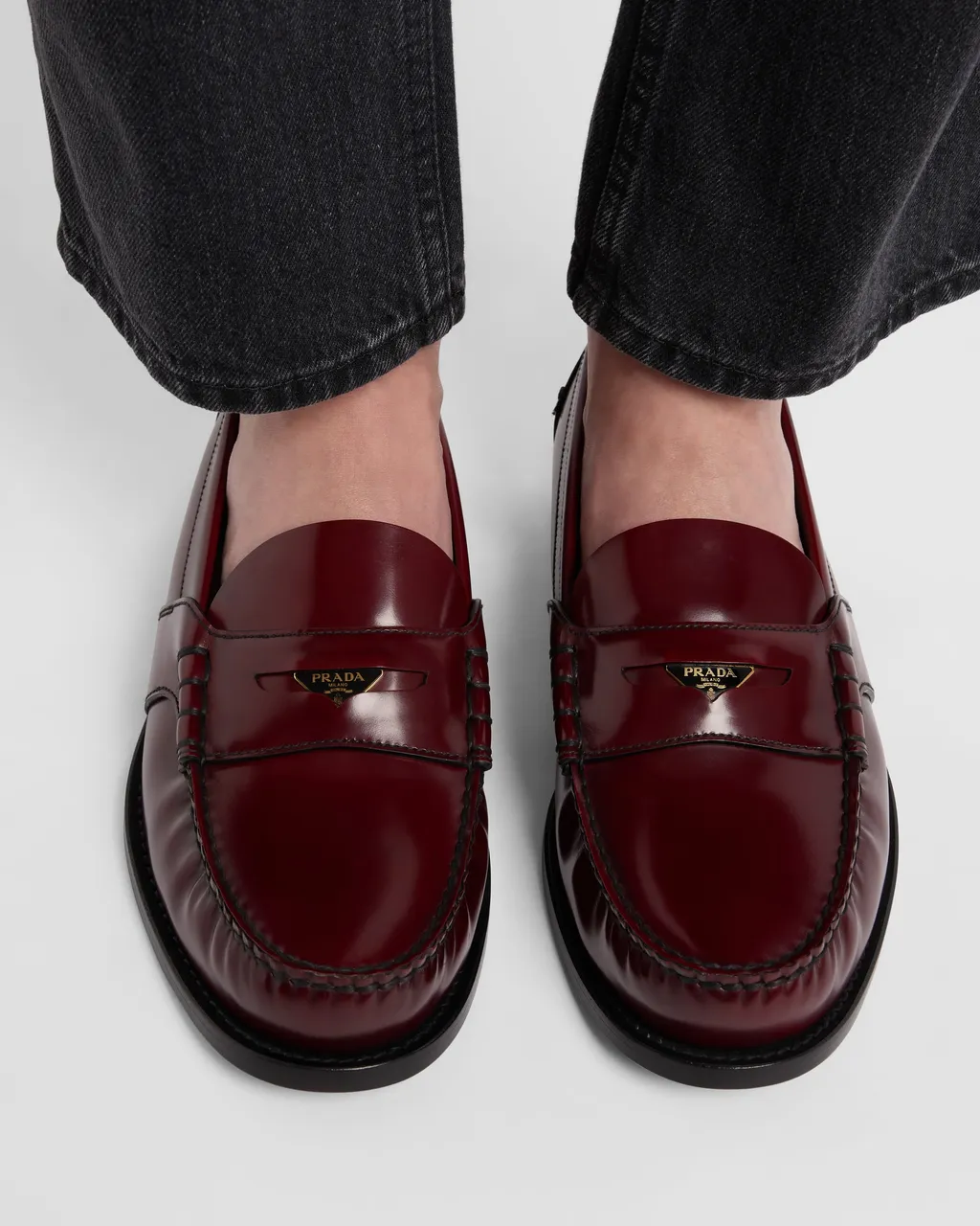 Brushed Leather Loafers