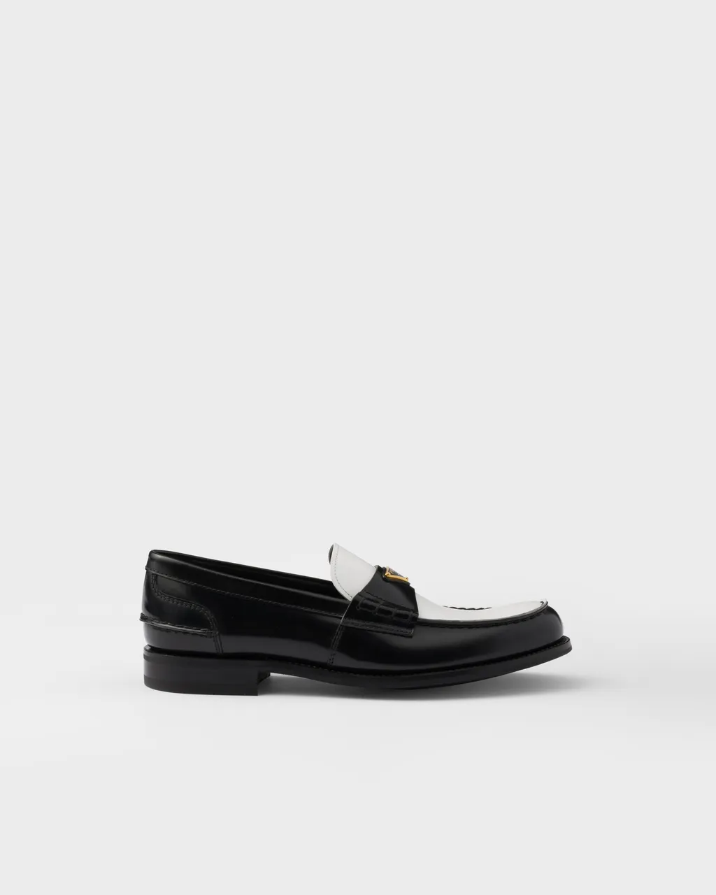 Two-Tone Brushed Leather Loafers