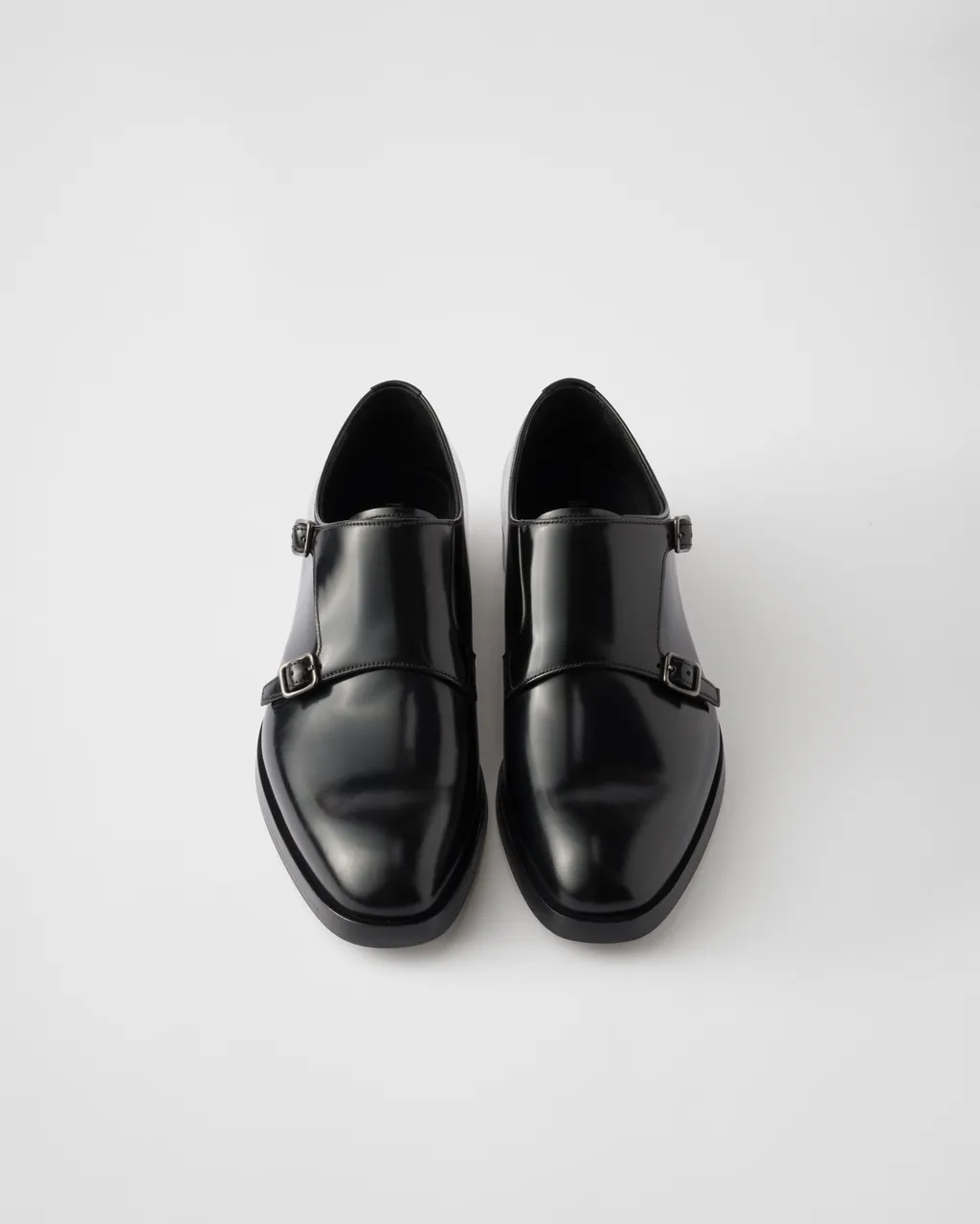 Brushed Leather Double Monk Strap Shoes