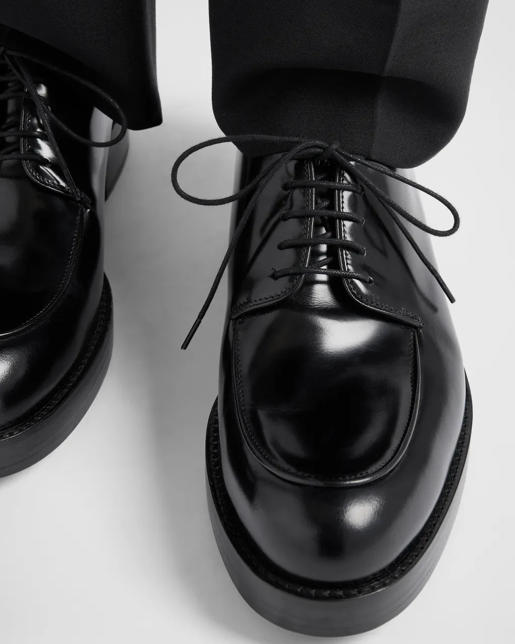 Brushed Leather Derby Shoes