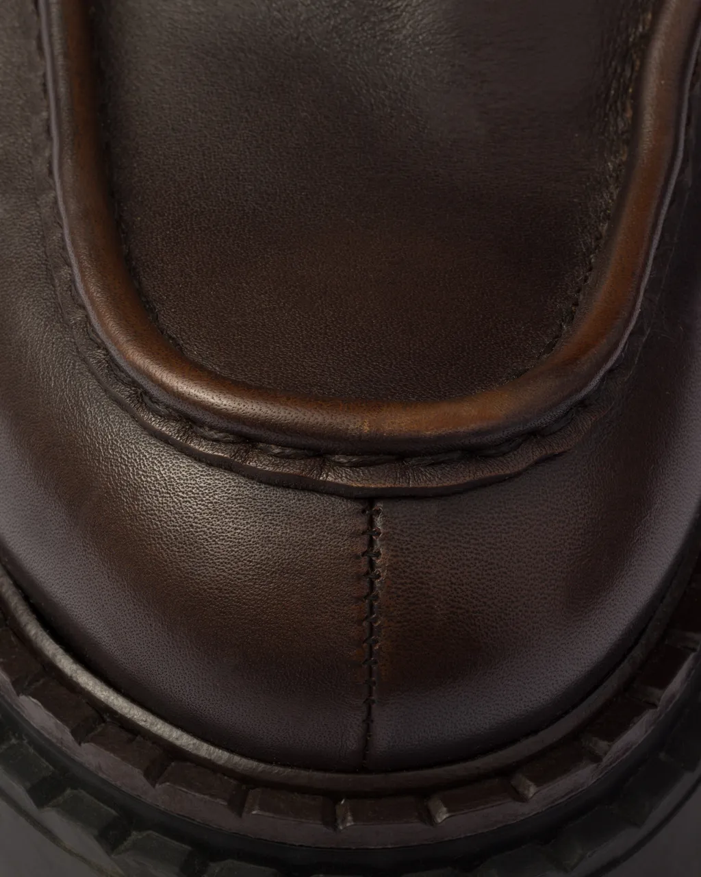 Double Chocolate Leather Loafers