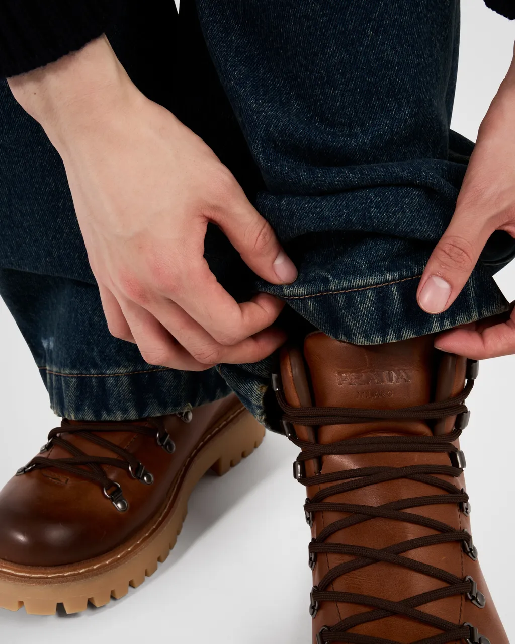 Laced Leather Booties