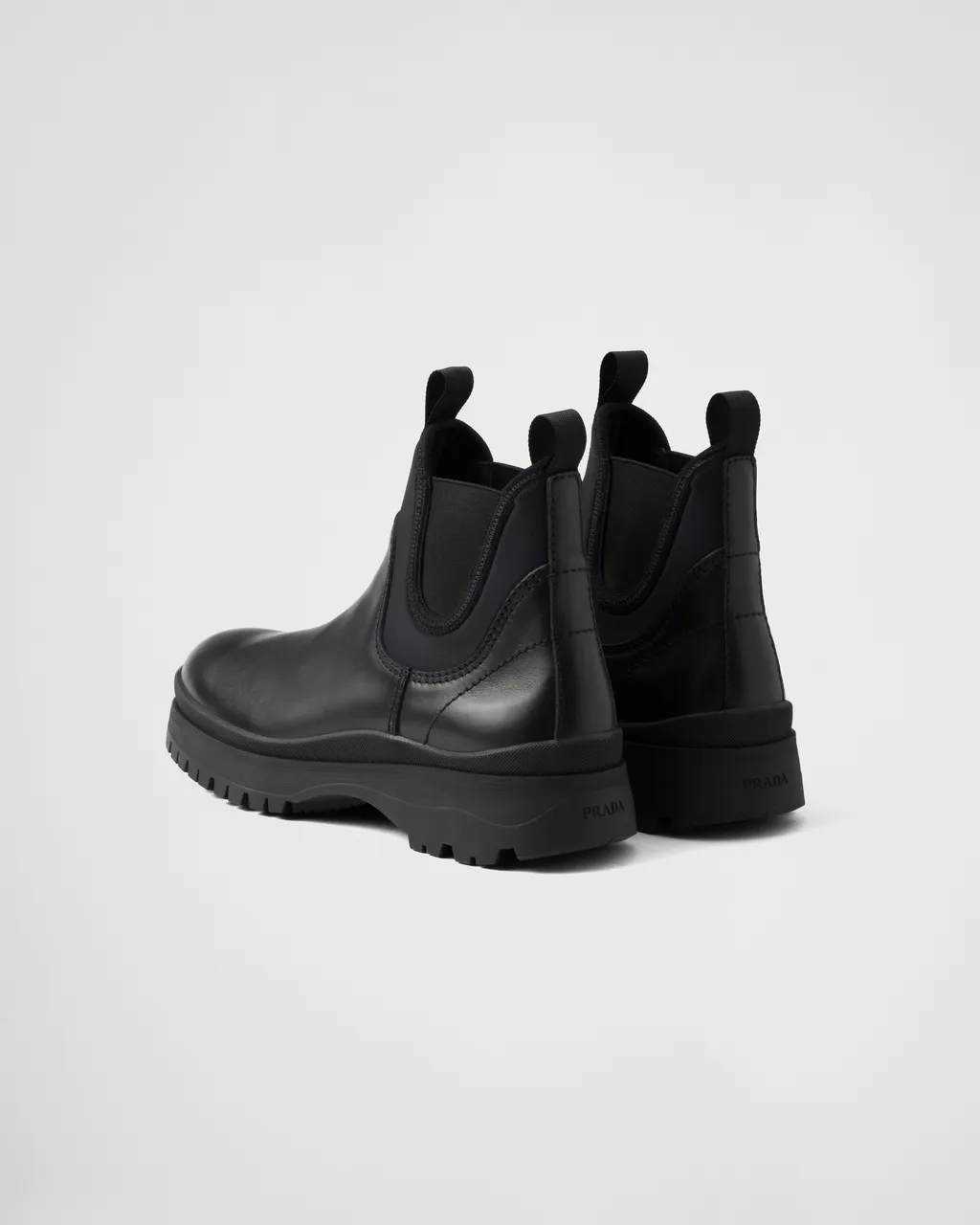 Leather And Stretch Fabric Brixxen Boots