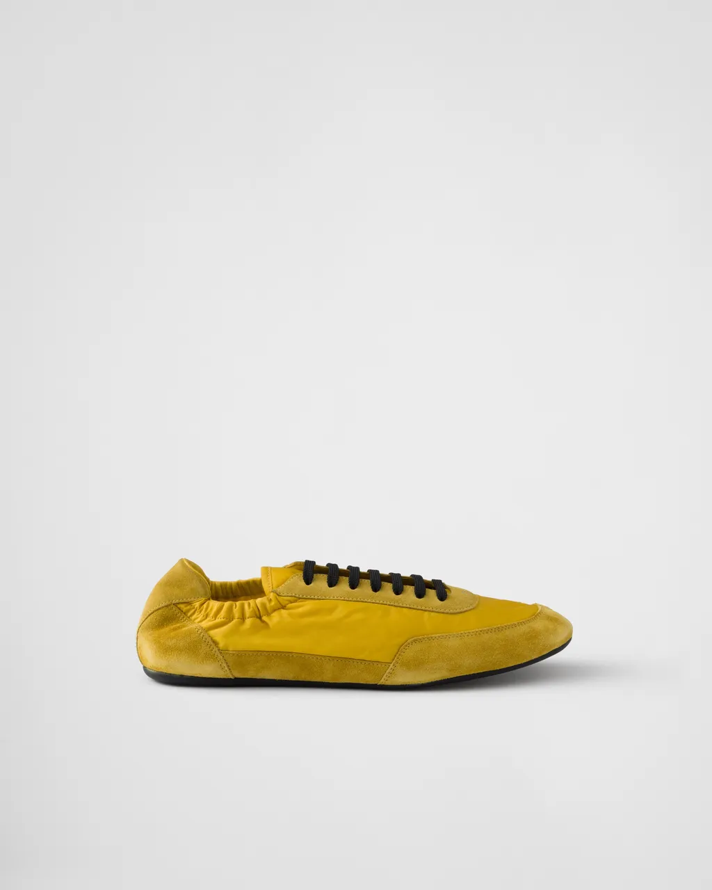 Collapse Re-Nylon And Suede Elasticized Sneakers