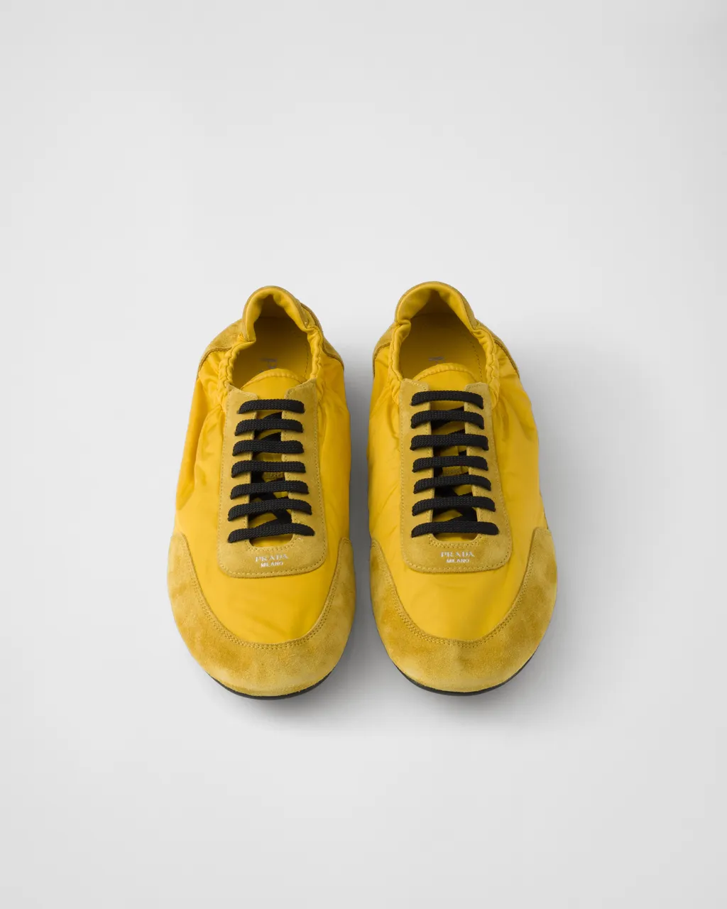 Collapse Re-Nylon And Suede Elasticized Sneakers