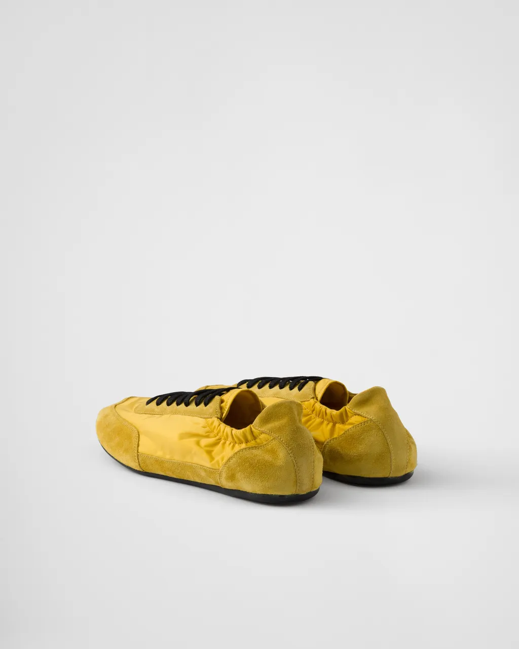 Collapse Re-Nylon And Suede Elasticized Sneakers