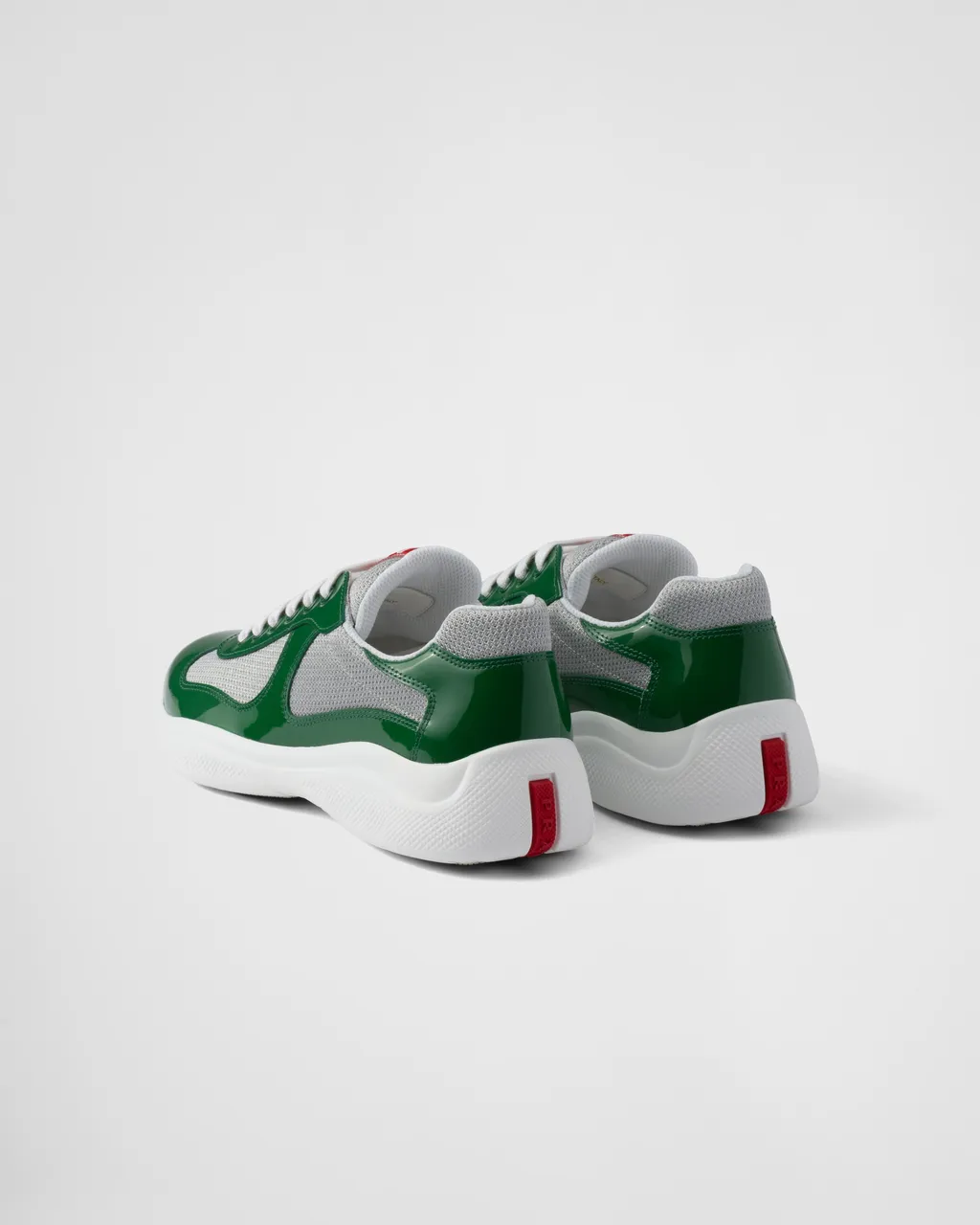 Patent Leather And Technical Fabric Prada America's Cup Sneakers